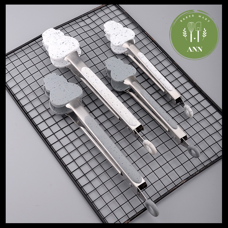 DỤNG CỤ KẸP NƯỚNG THỊT / GẮP SALAD BẰNG SILICON CAO CẤP HÌNH NGƯỜI TUYẾT