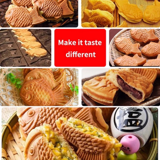 Máy nướng làm bánh cá công nghiệp 6 con Nhật bản