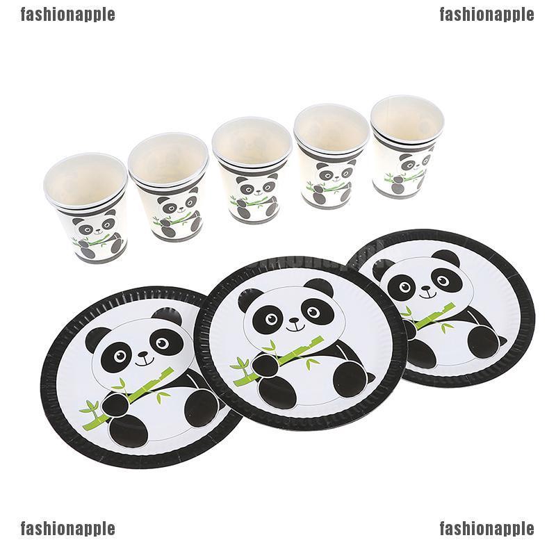 Set 10 Cốc Giấy Dùng Một Lần In Hình Gấu Trúc Dễ Thương