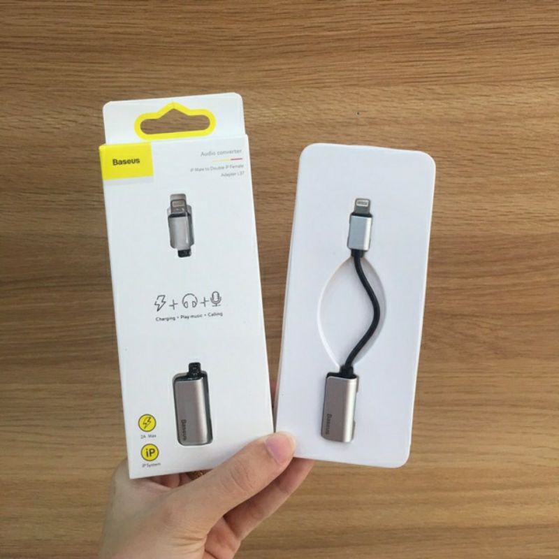 Jack chuyển đổi 2 cổng lightning vừa nghe vừa sạc có hỗ trợ míc L37 ( Vừa Sạc Vừa Nghe Nhạc, Chơi Game )