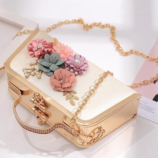 Ví Dạ Tiệc Cầm Tay Đính Hoa