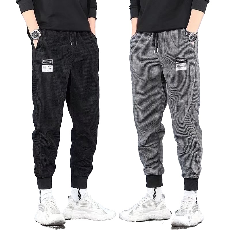 Quần Dài Dáng Rộng Eo Thắt Dây Thời Trang Xuân Thu 2021 Cho Nam Size s-4