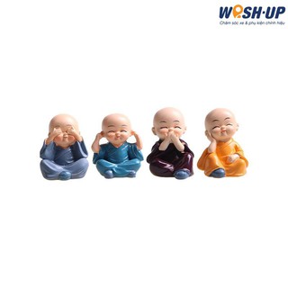 Bộ 4 tượng chú tiểu Tứ Không - Trang Trí Xe Hơi Ô Tô