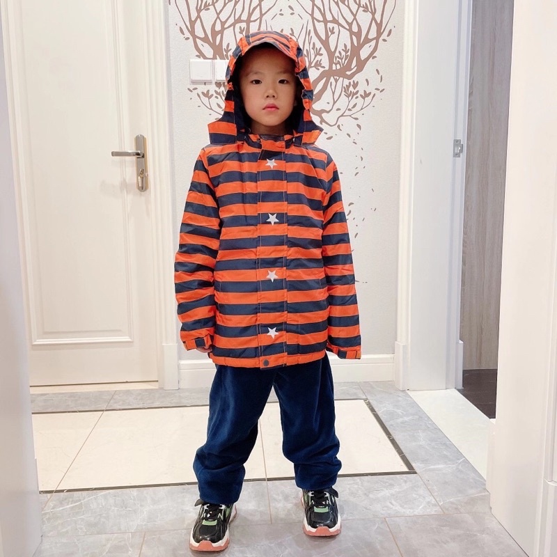 Áo khoác bé trai DKL 3-9 tuổi  Áo khoác gió 2 lớp lót nỉ bông 1221