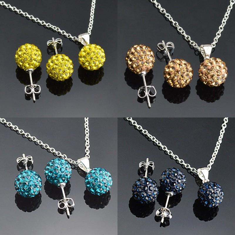 Bộ Trang Sức Hợp Kim Đính Đá Quý Nhân Tạo Sang Trọng Kích Thước 10mm (1 Cái)