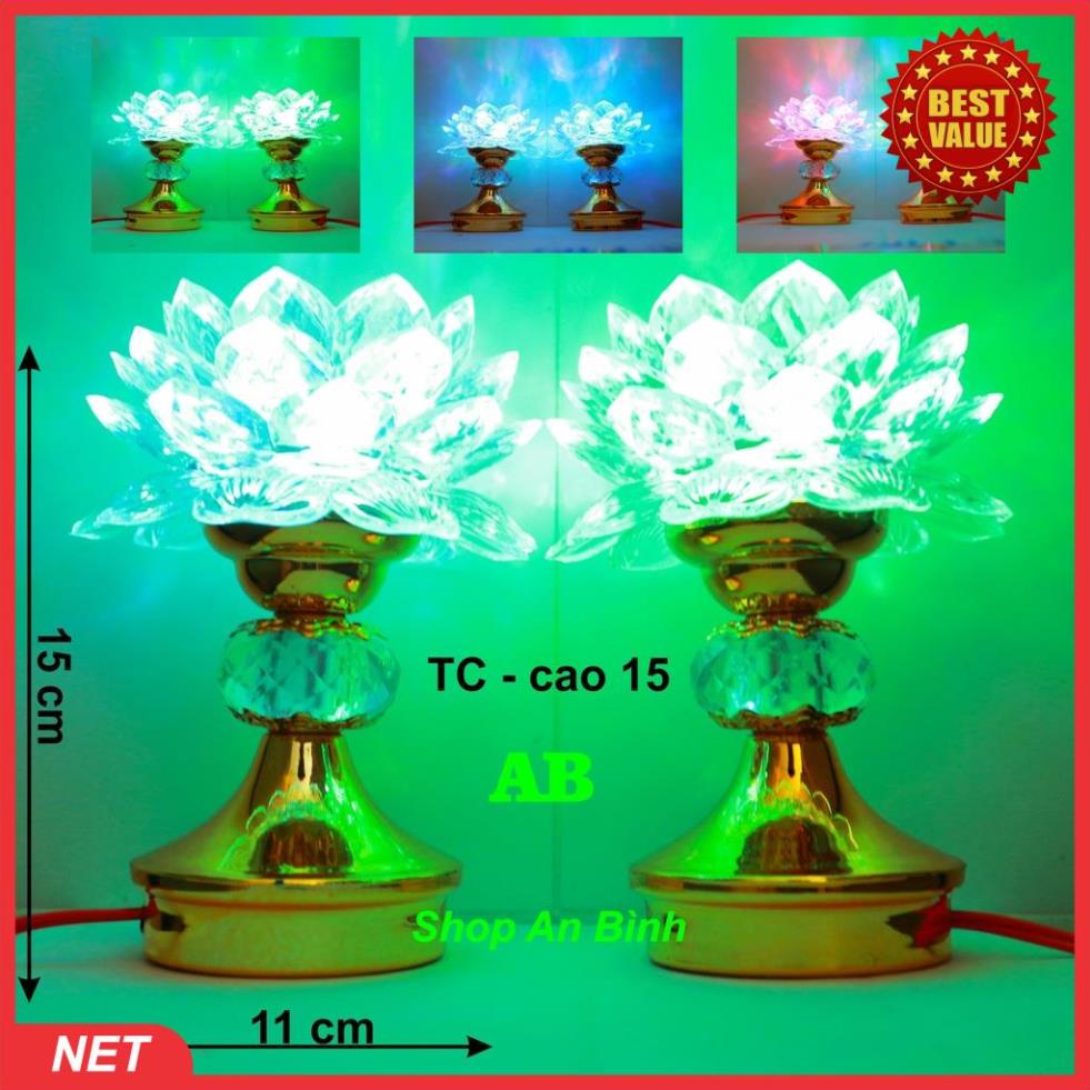 Đèn thờ sen đổi màu,sử dụng cắm điện trực tiếp, thiết kế cổ kính, sang trọng, trang nghiêm - ĐÈN TC