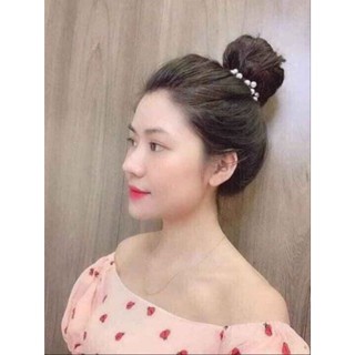 Dây Buộc Tóc Hạt Trai Sang Chảnh Style Hàn Quốc