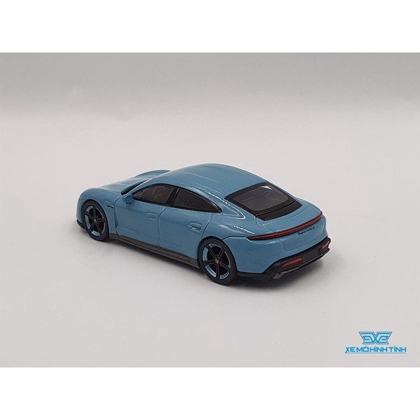 Xe Mô Hình Porsche Taycan Turbo S Frozen 1:64 MiniGT ( Xanh )