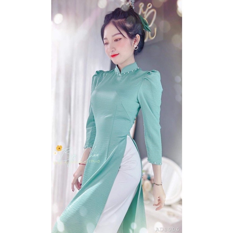 ÁO DÀI TRƠN XANH NGỌC