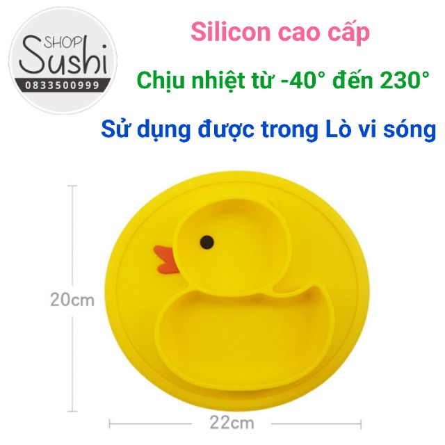 (FreeShip) Khay ăn dặm Silicon cao cấp, Đĩa ăn dặm