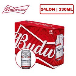 Thùng 24 Lon Bia Budweiser Chính Hãng (330ml/ lon) date thang 11/2021