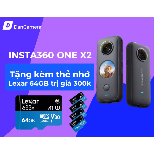 [Mã 99ELHA1 giảm 5% đơn 3TR] Camera Insta360 ONE x2 chính hãng bảo hành 1 đổi 1 12 tháng