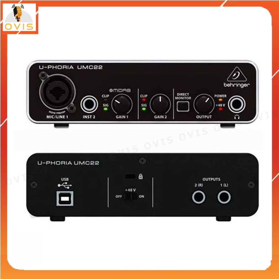 Sound Card Thu Âm và Làm Nhạc | Behringer U-PHORIA UMC22