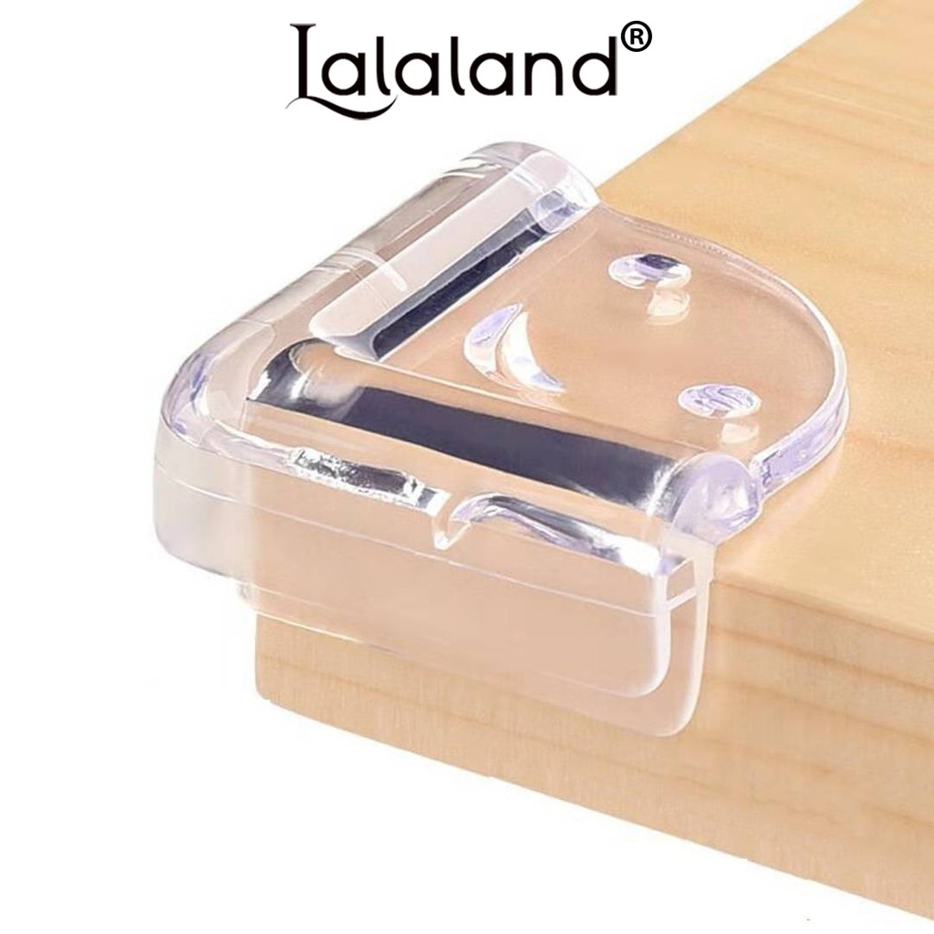 Combo 12 miếng silicon bọc góc bàn, bịt cạnh bàn kính an toàn cho trẻ tránh va đập LALALAND