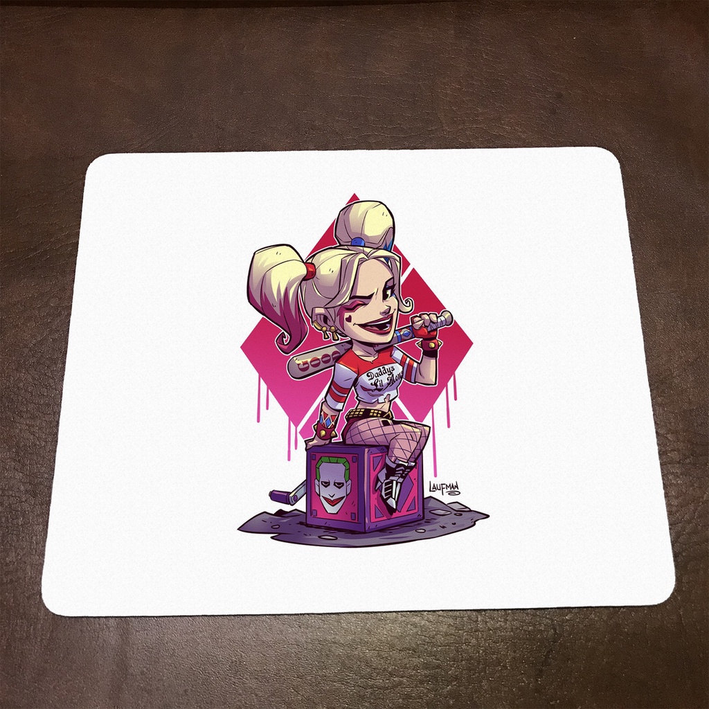 Lót chuột máy tính Marvel HARLEY QUINN - Mẫu 2 Mousepad cao su êm ái, nhận in theo yêu cầu