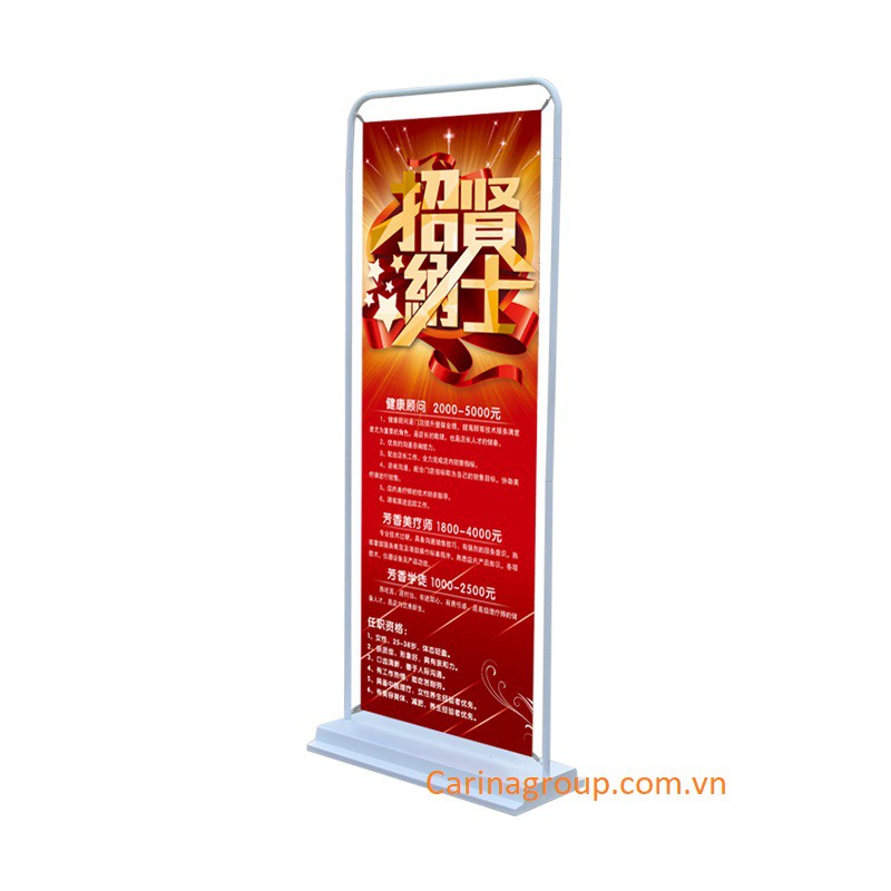 Standee ngoài trời 80x180cm chân đế nước chống gió kiểu cửa