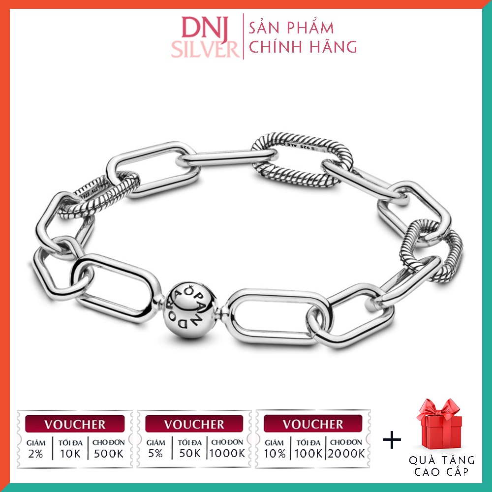 Vòng tay bạc 925 cao cấp - Mẫu Me Link Chain Bracelet, loại dây xích có thể mix các loại charm nhỏ xinh xắn