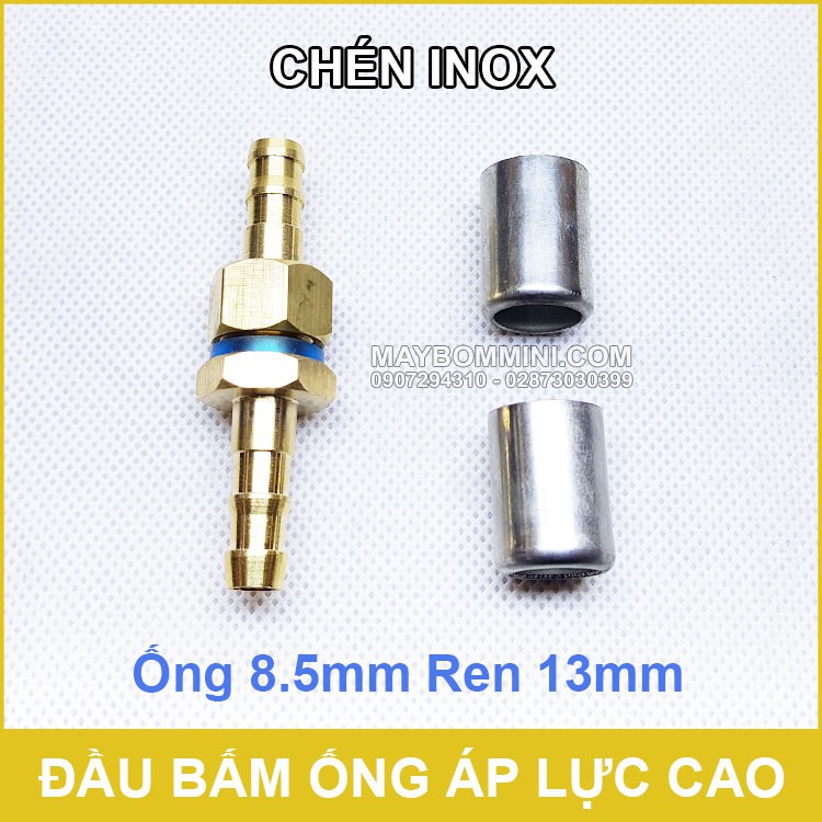 Bộ 16 Chén Bấm Ống Áp Lực Cao 8.5mm - Inox