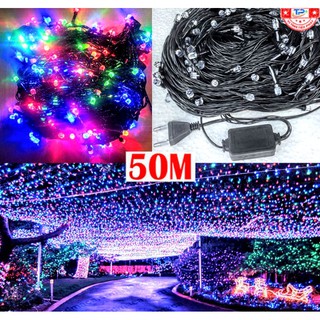DÂY LED TRANG TRÍ NHẤP NHÁY NHIỀU MÀU SIÊU ĐẸP DÀI 50M TRỐNG NƯỚC ĐIỆN 220V