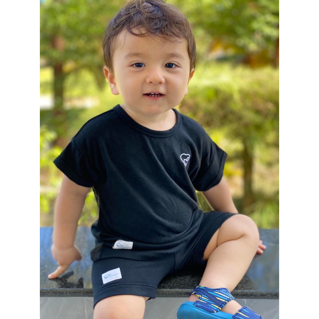 Áo cộc tay Bamboo Charcoal cho bé BU Baby