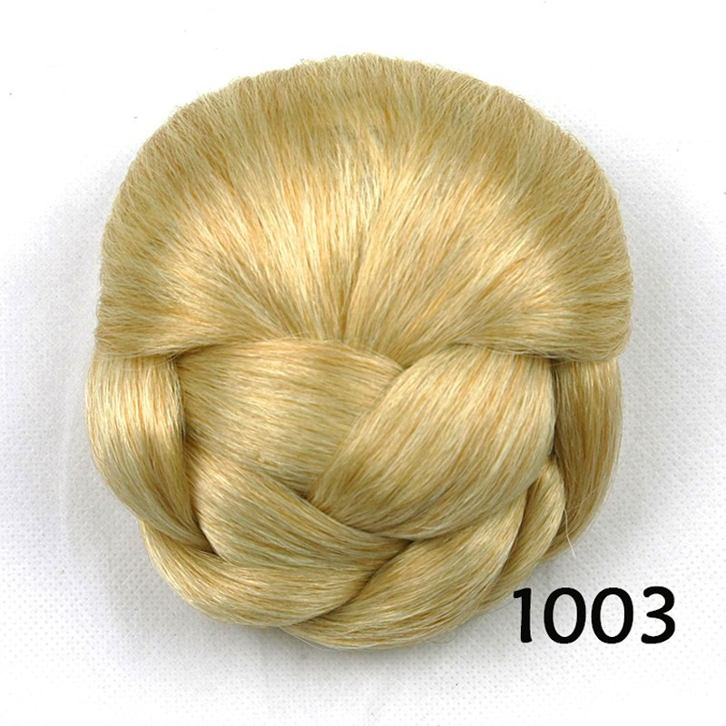 Búi tóc giả chất liệu sợi tổng hợp nhiều màu lựa chọn