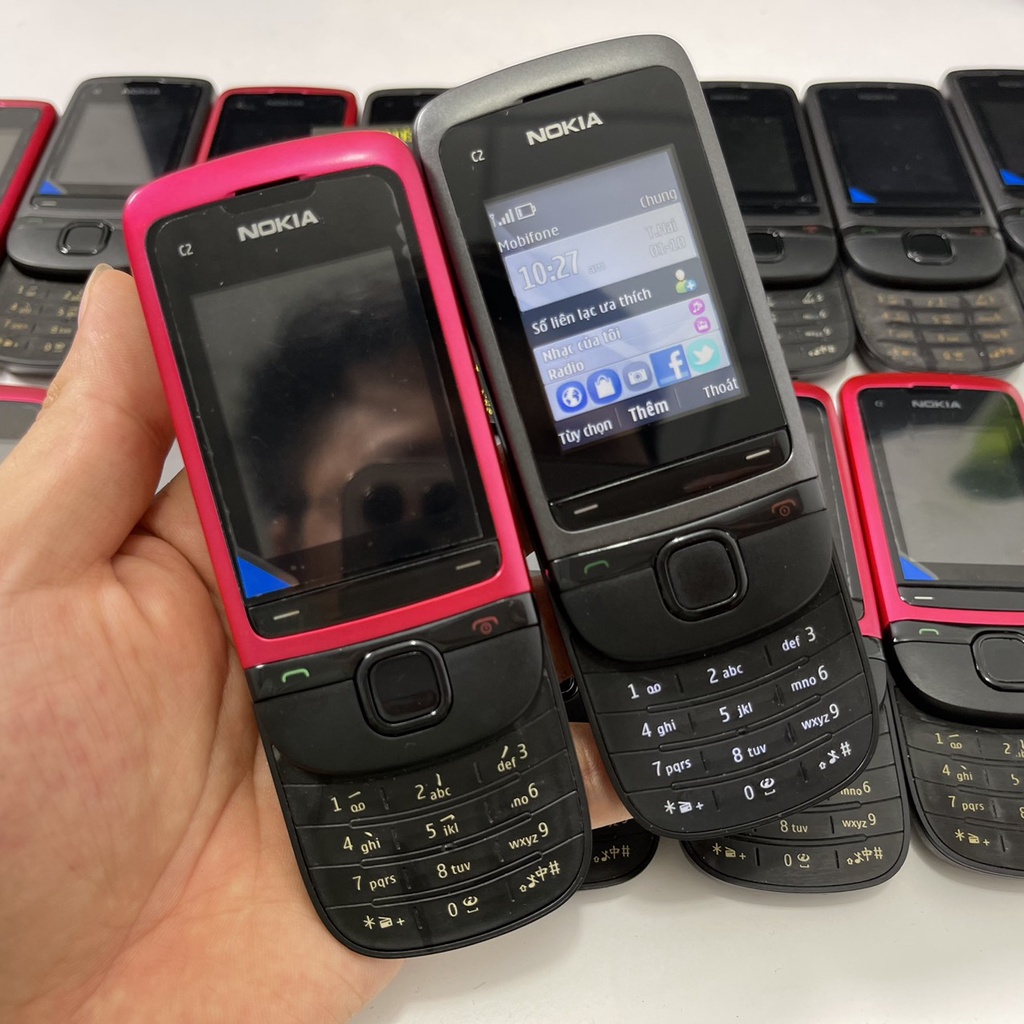 ✘☊ Điện thoại nắp trượt Nokia C2-05 bảo hành 6 tháng hàng chính hãng loa to sóng khoẻ