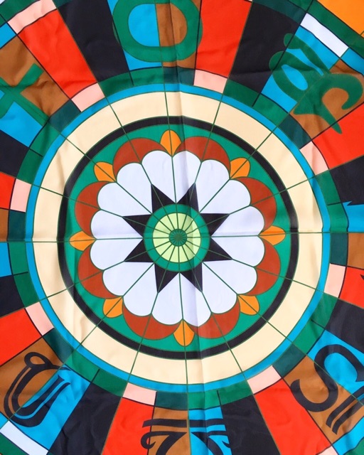 Bikini một mảnh phối thổ cẩm cổ chéo dây kèm khăn