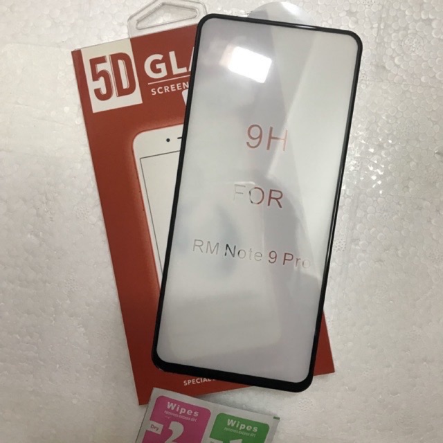 Kính cường lực 5D xịn cho Xiaomi Redmi Note 9S/ Note 9 Pro Full màn hình cát cạnh 2,5D siêu cứng