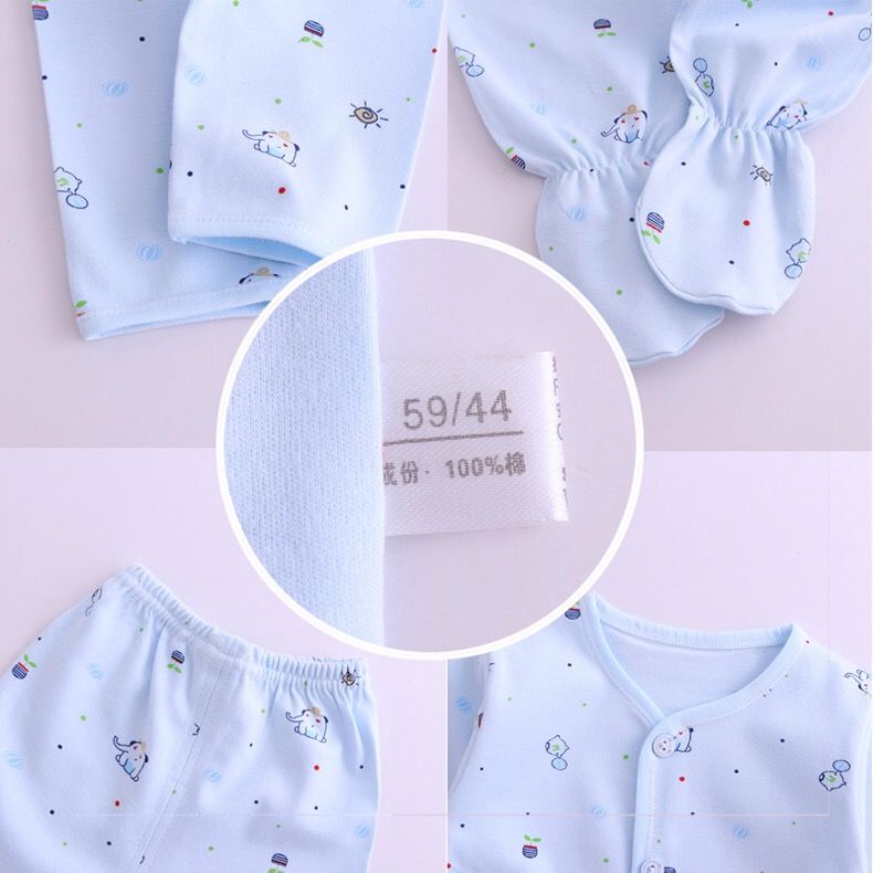 Hộp Quà Tặng 7 Món Đồ Lót Vải Cotton Thời Trang Xuân Thu Cho Bé Sơ Sinh 0 Tháng Tuổi