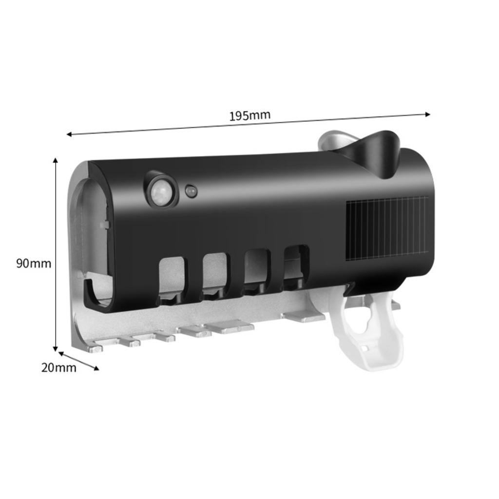 Kệ Nhả Kem Đánh Răng Tự Động Kết Hợp Khử Khuẩn Bàn Chải Đánh Răng Bằng Tia UV Hiện Đại Và Tiện Lợi
