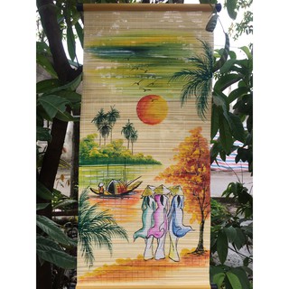 Mành tre vẽ trang trí