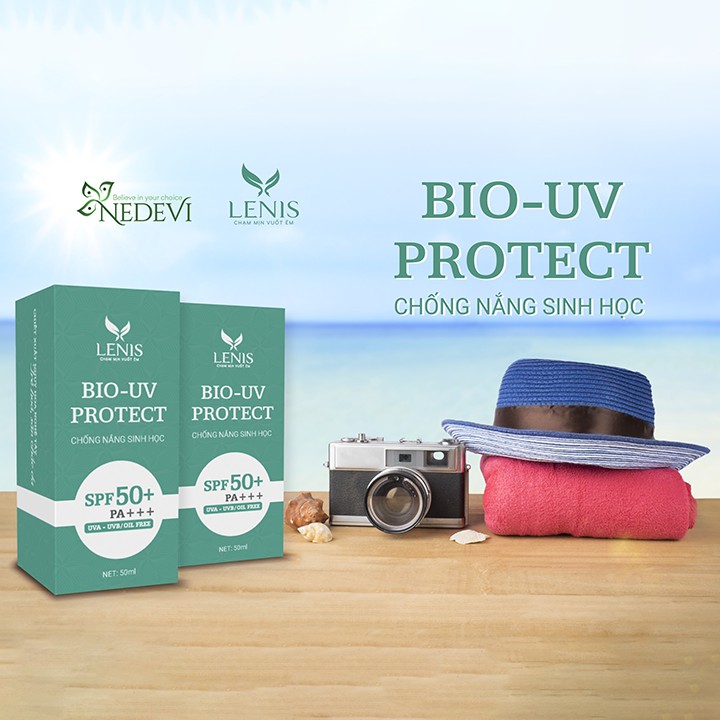 Kem Chống Nắng Sinh Học Bio UV Protect Lenis SPF50+ Pa+++ 50ml dạng Gel Không Nhờn Rít Thẩm Thấu Nhanh - Naa Cosmetic