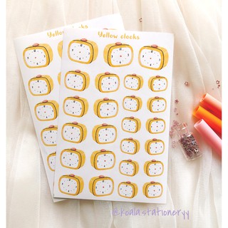 Bullet journal sticker - Đồng hồ vàng