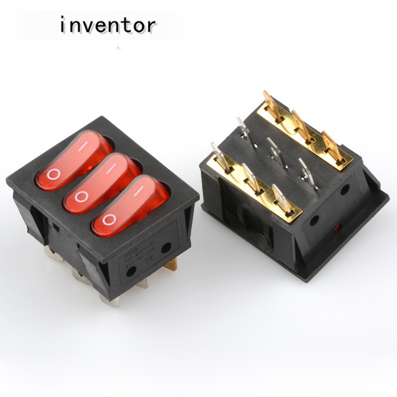 Công Tắc On-Off Kcd3 9pin 16a / 250v Ac Cho Tàu Thuyền Kcd3-303