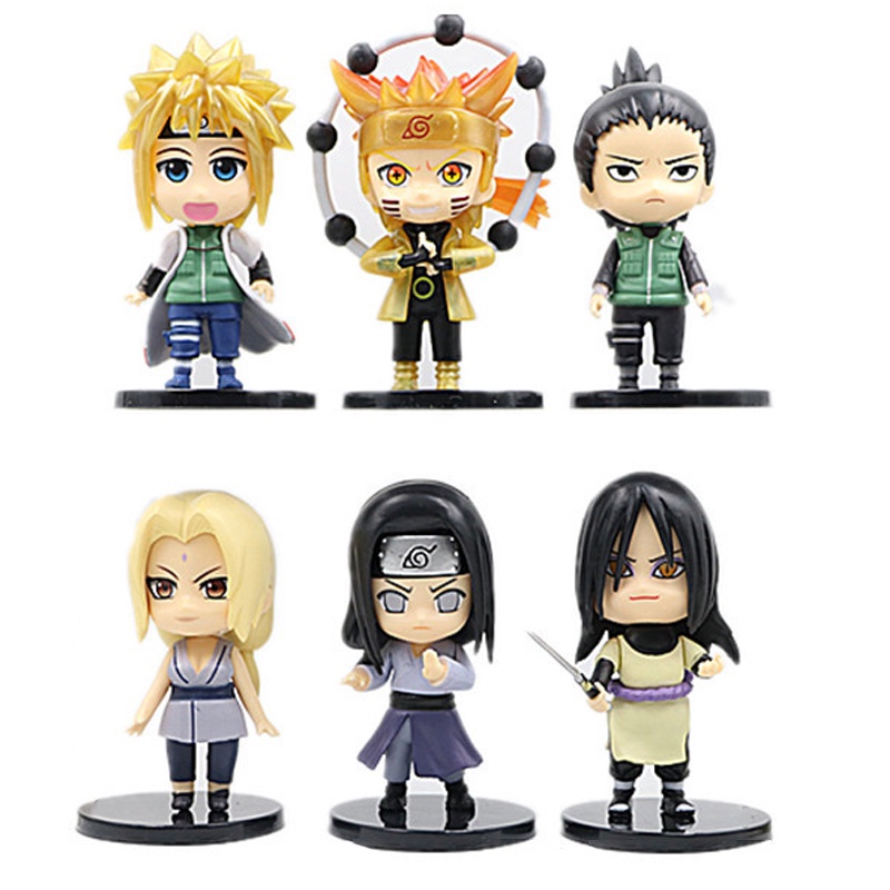 6 pieces Uzumaki Namikaze Minato Orochimaru Hyūga Neji Tsunade Figures Kit