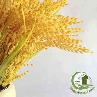 Bụi cây bông lúa vàng - cây hoa giả cao cấp