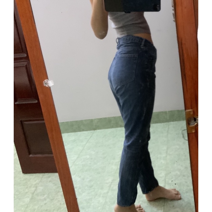 Quần Mom jeans Cạp cao American Holic