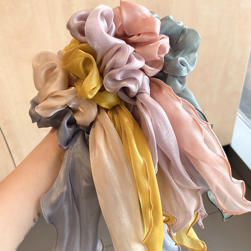 Dây buộc tóc phối thắt nơ đáng yêu dành cho nữ