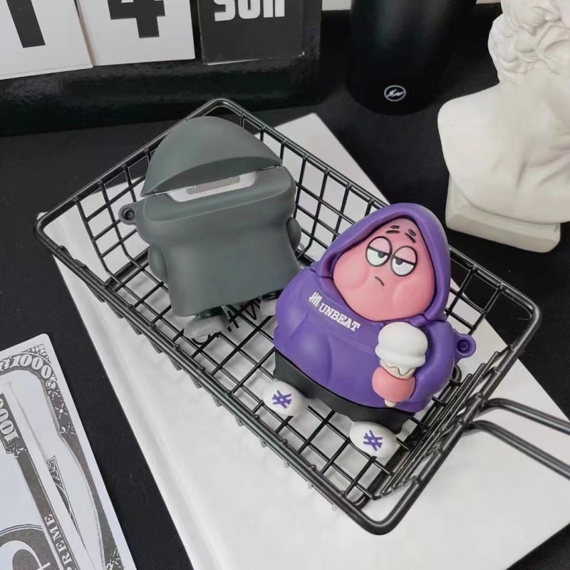Vỏ Bảo Vệ Hộp Sạc Tai Nghe Airpods Pro Bằng Silicon Họa Tiết Hoạt Hình sponge Eevee Squirtle Togepi Dễ Thương