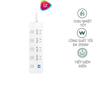 Ổ cắm điện đa năng, 2 ổ cắm USB, an toàn chống cháy chống giật