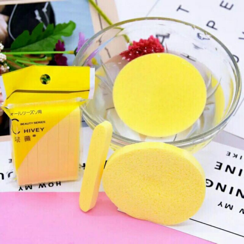 Bông nở bọt biển rửa mặt Chivey 12 miếng