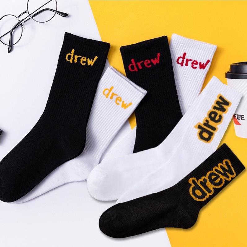FREE SHIP=> Tất - Vớ DREW House Mặt cười cổ cao chất liệu Cotton, hàng cao cấp, thời trang, nam nữ,Nike,Champion, Adidas