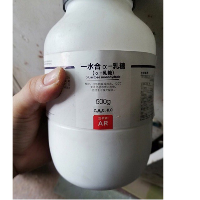 Hóa chất Lactose monohydrate Xilong C12H22O11 lọ 500g CAS 10039-26-6
