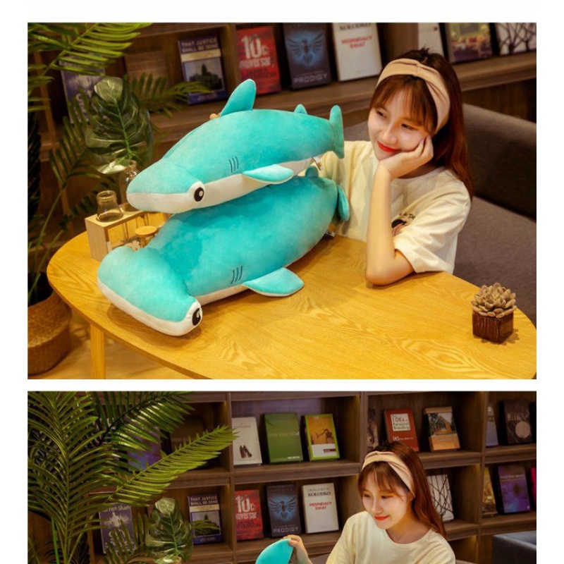 Gối Nhồi Bông Đồ Chơi Hình Cá Mập Búa Đầu Cá Mập Phong Cách Mới Sáng Tạo