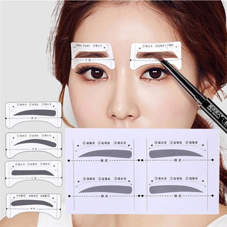 Bộ 8 Khuôn Kẻ Chân Mày Dán Hàn Quốc