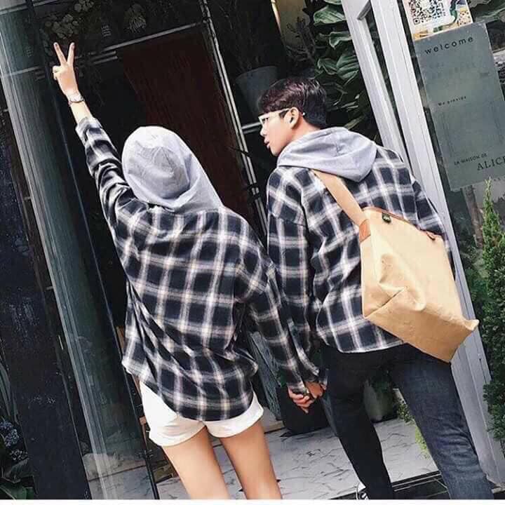 (ẢNH THẬT) ÁO KHOÁC SOMI KẺ KÈM MŨ CỰC CHẤT ,SIÊU CUTE