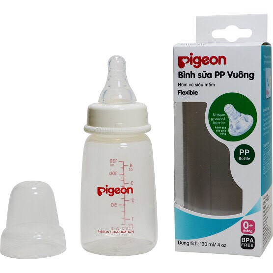 [CHÍNH HÃNG]Bình sữa PP Vuông cao cấp cổ hẹp 120ml- 240ml