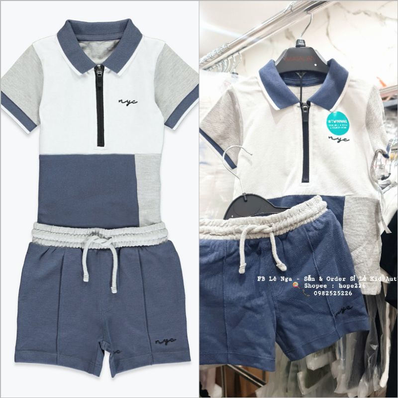 Bộ cộc Matalan UK chính hãng sz từ 9-12m đến 4-5y