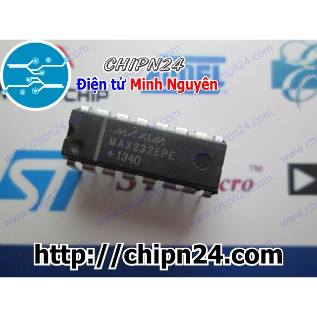 [3 CON] IC MAX232 DIP-16 (IC giao tiếp RS232) (MAX 232)