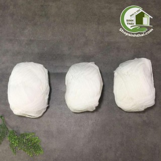 Len sợi đan móc màu trắng